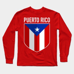 Puerto Rico - flag shield design Long Sleeve T-Shirt
